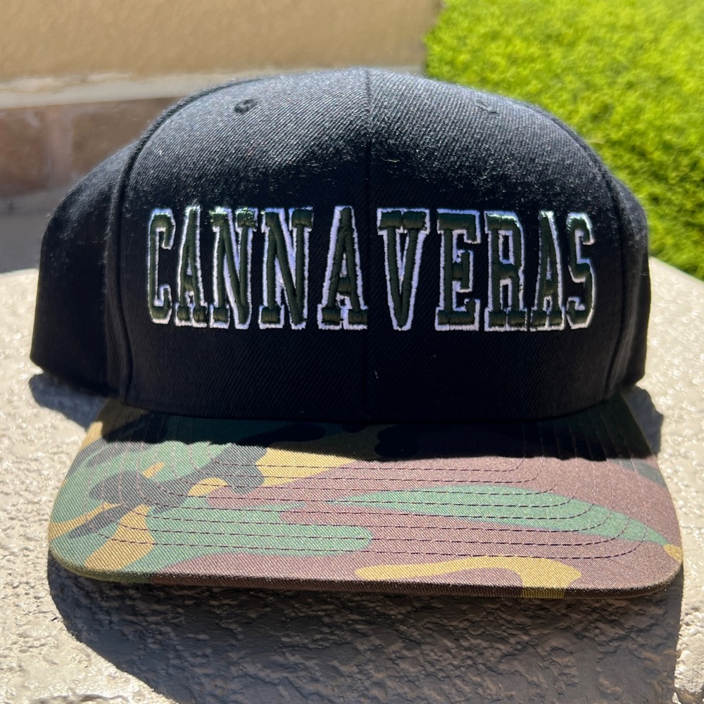 Canna Veras Black and Camouflage Snapback Hat